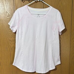 Isaac mizrahi Light Pink tie dye Short Sleeve Tee large pima cotton